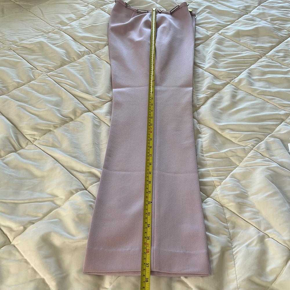 Vintage ‘90s Vertigo made in France classic lilac trouser with logo belt S / 26 - Picture 12 of 17